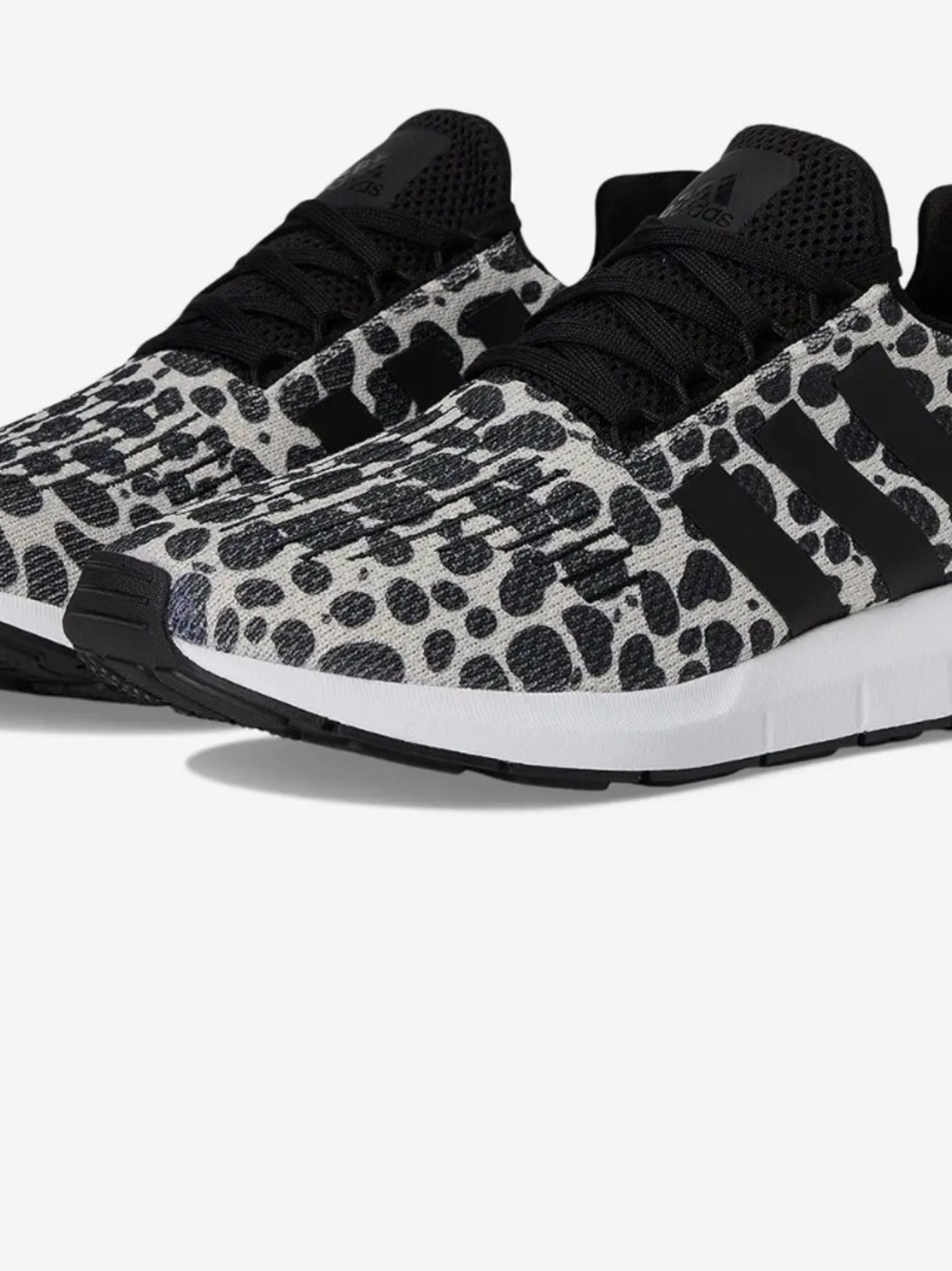adidas Women’s Black & White Leopard-Print Running Shoes